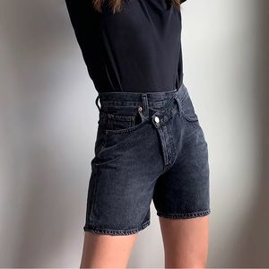 AGOLDE Criss Cross Shorts Black